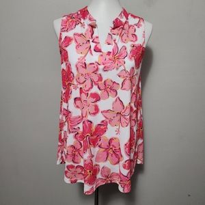 Simply Southern Pink Floral Blouse